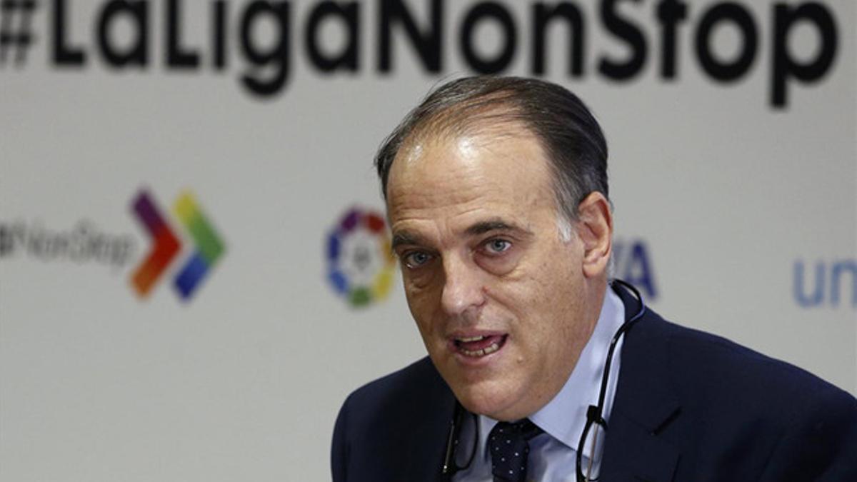 Javier Tebas, consideró que el acuerdo supone un paso más en el fomento de la imagen del fútbol dentro de la sociedad