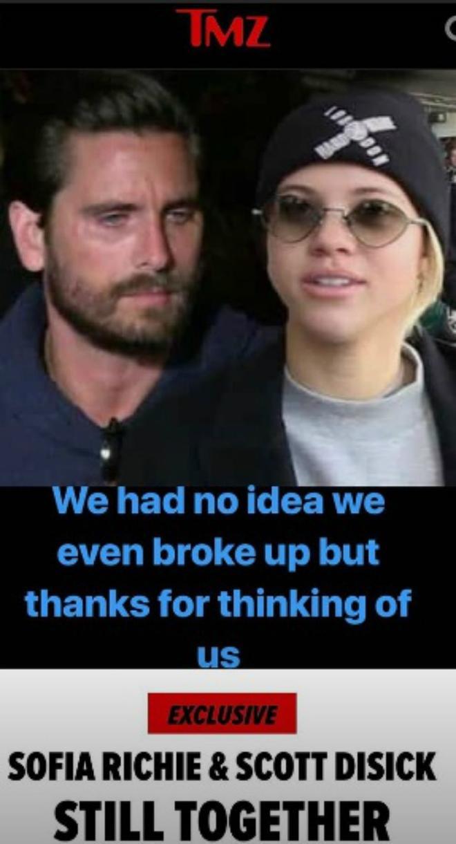 Scott Disick desmiente su ruptura con Sofia Richie