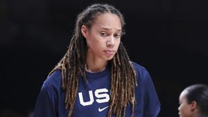 Archivo - La jugadora estadounidense de baloncesto Brittney Griner