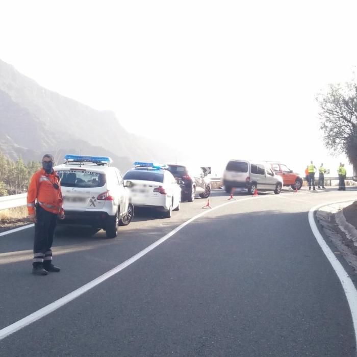 Un motorista fallece en la GC-200 en Mogán tras chocar con un turismo