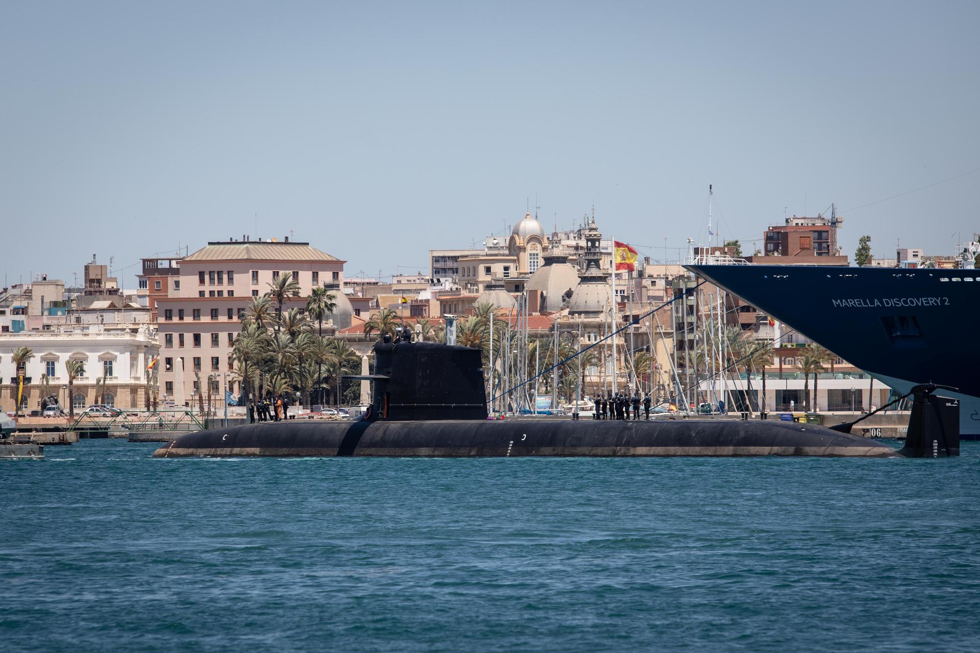 El submarino Isaac Peral comienza las pruebas de navegación en las aguas de Escombreras