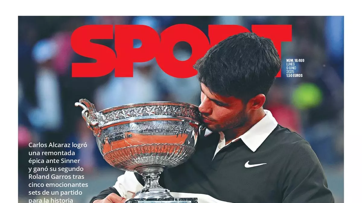 La portada de SPORT de hoy lunes, 9 de junio de 2025