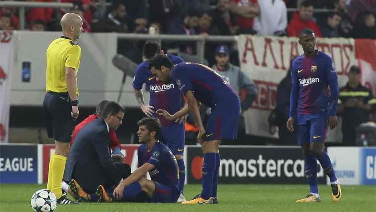 Sergi Roberto se lesionó en Atenas