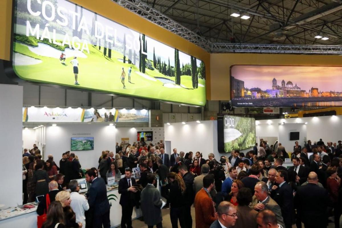 Inauguración de los pabellones de Andalucía y Málaga en Fitur.