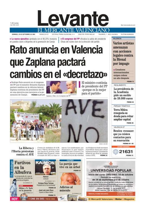 Las portadas de Zaplana