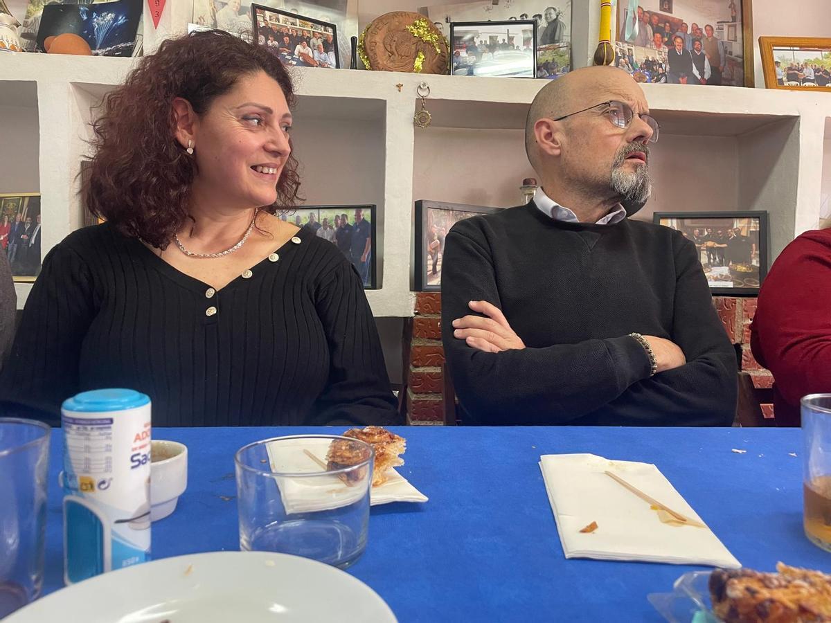 Representantes de la ONCE en Elche durante la comida de hermandad