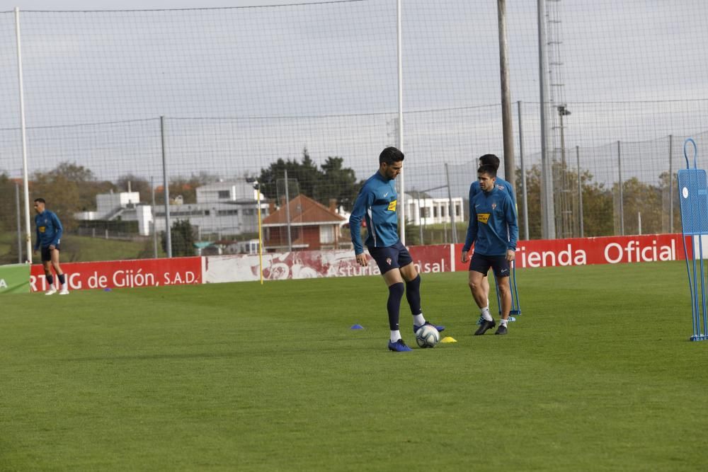 Entrenamiento del Sporting en Mareo.