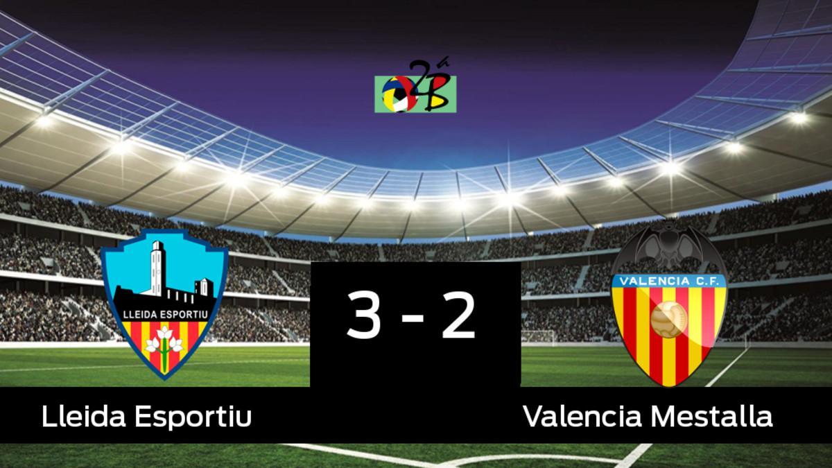 El Lleida Esportiu vence por 3-2 al Valencia Mestalla