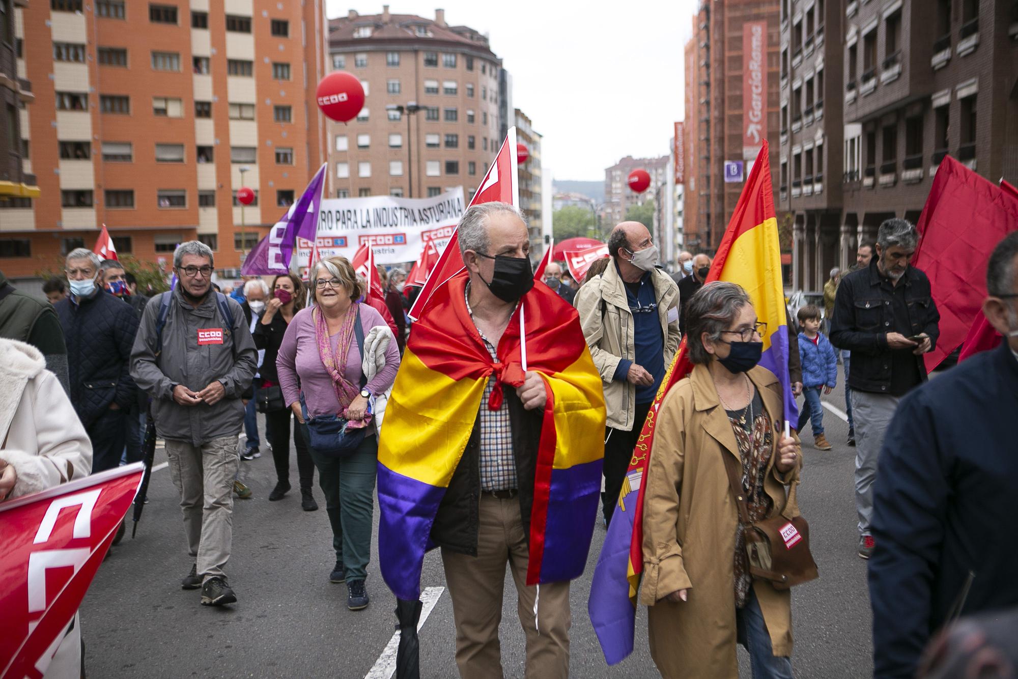 La manifestación del Primero de Mayo en Avilés