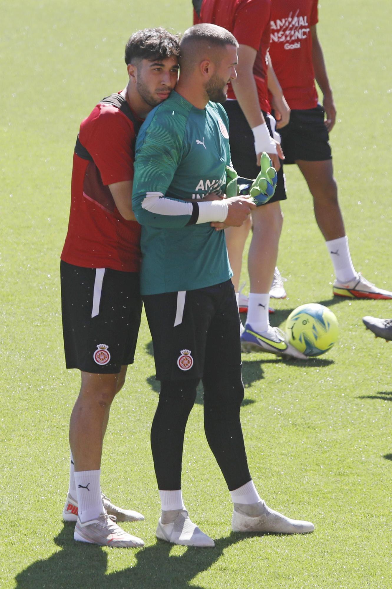 Entrenament a Montilivi abans del partit contra el Tenerife