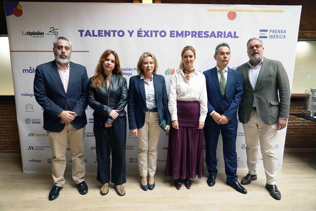 Patrocinadores y miembros del staff de La Opinión de Málaga, momentos antes de dar comienzo la jornada