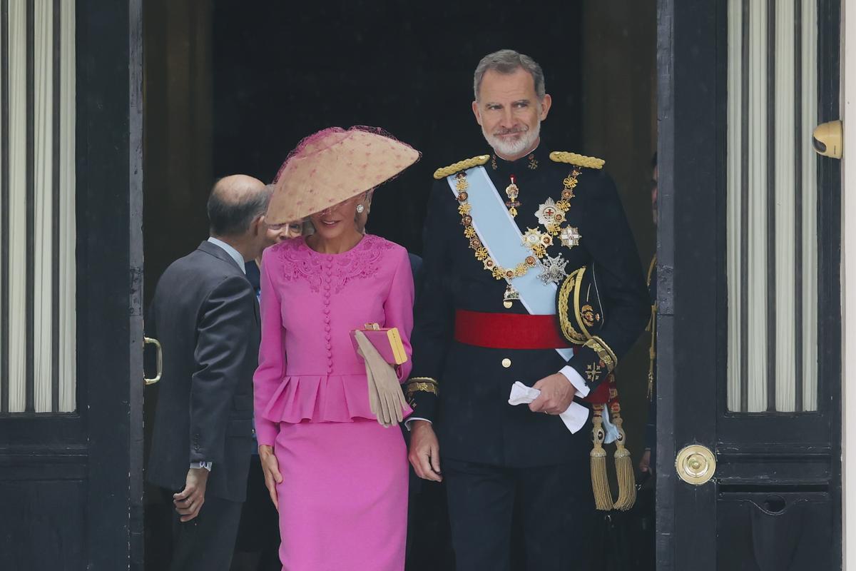 Felipe y Letizia, en la coronación del rey Carlos III