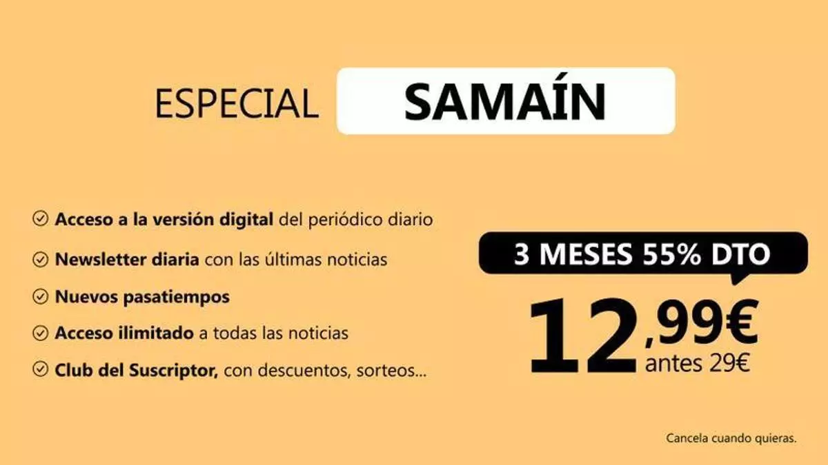 El auténtico susto de este Samaín sería perderte esta oferta: tres meses de La Opinión A coruña por 12,99 €