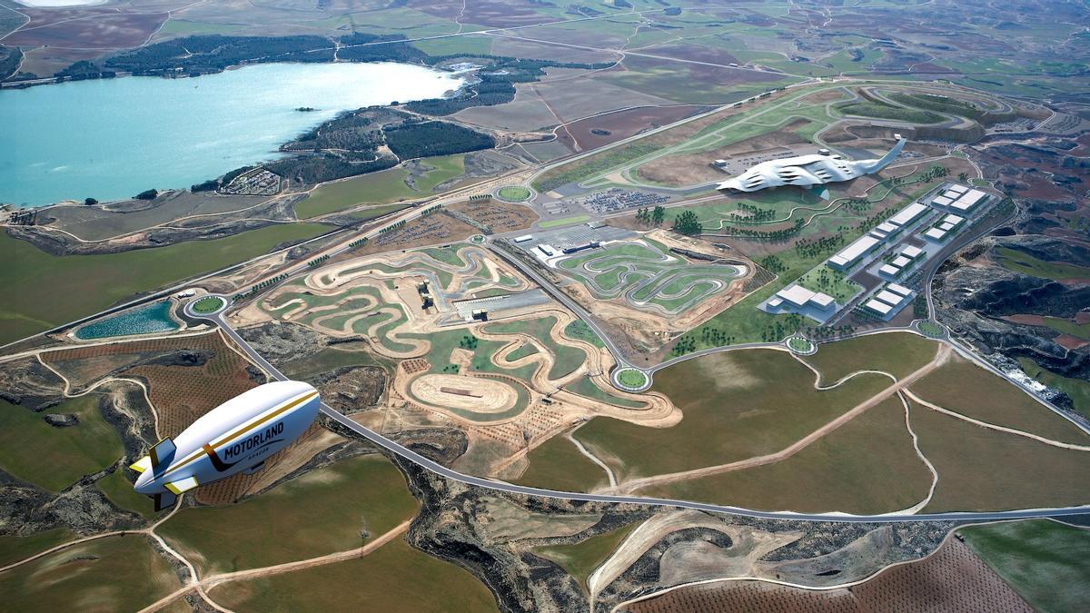 Imagen aérea del circuito de Motorland en Alcañiz.