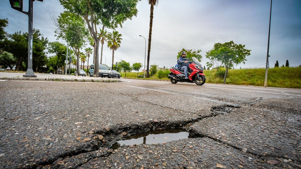 Baches en la carretera de Olivenza.