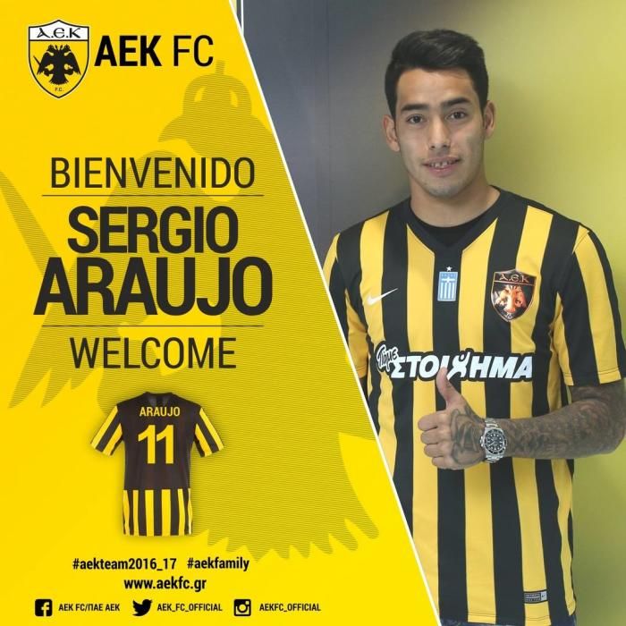 Araujo presentado como nuevo jugador del AEK de Atenas