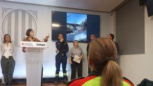 La consellera Parlon explica los estragos del temporal de viento en Catalunya