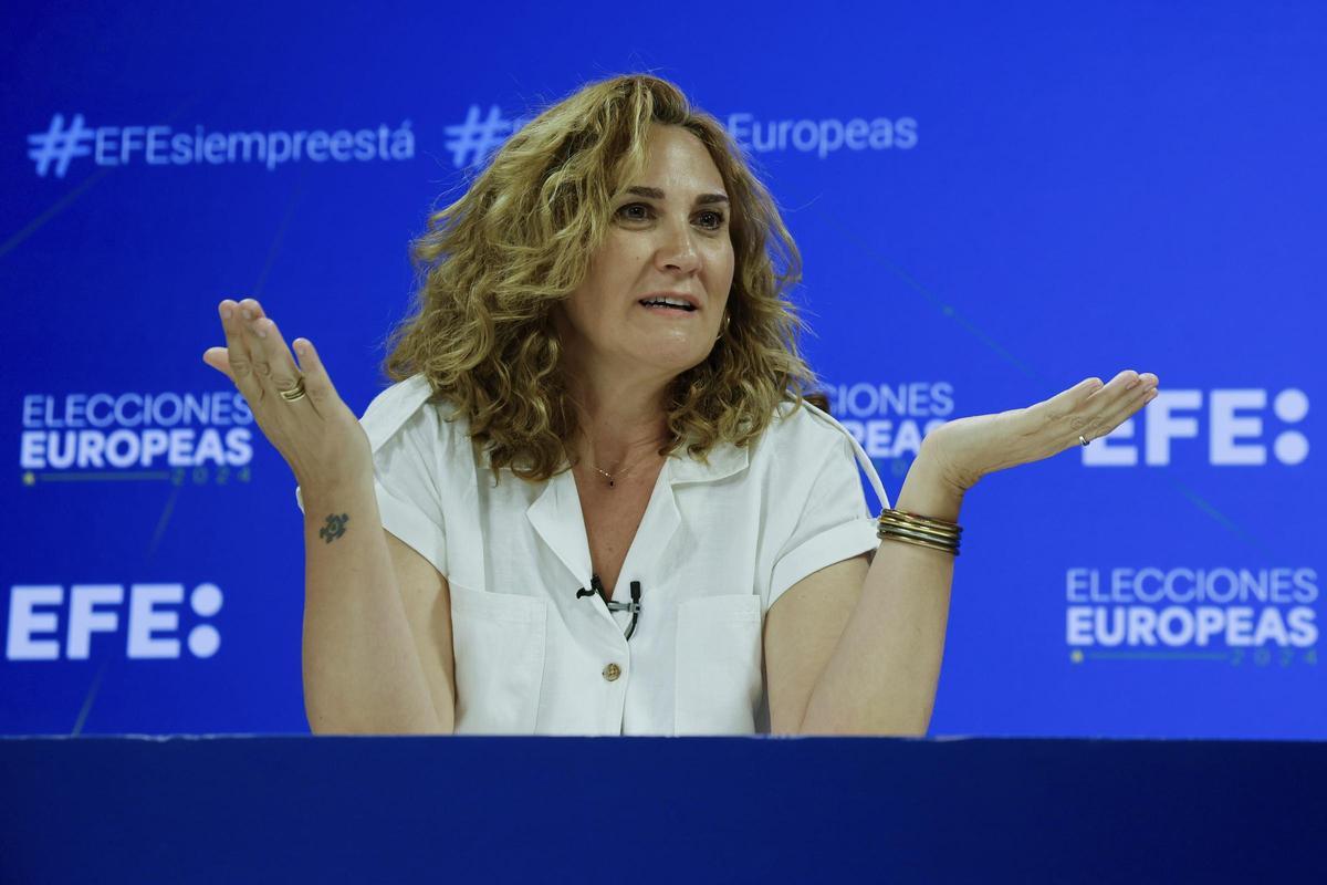 La candidata de Sumar a las elecciones europeas, Estrella Galán.