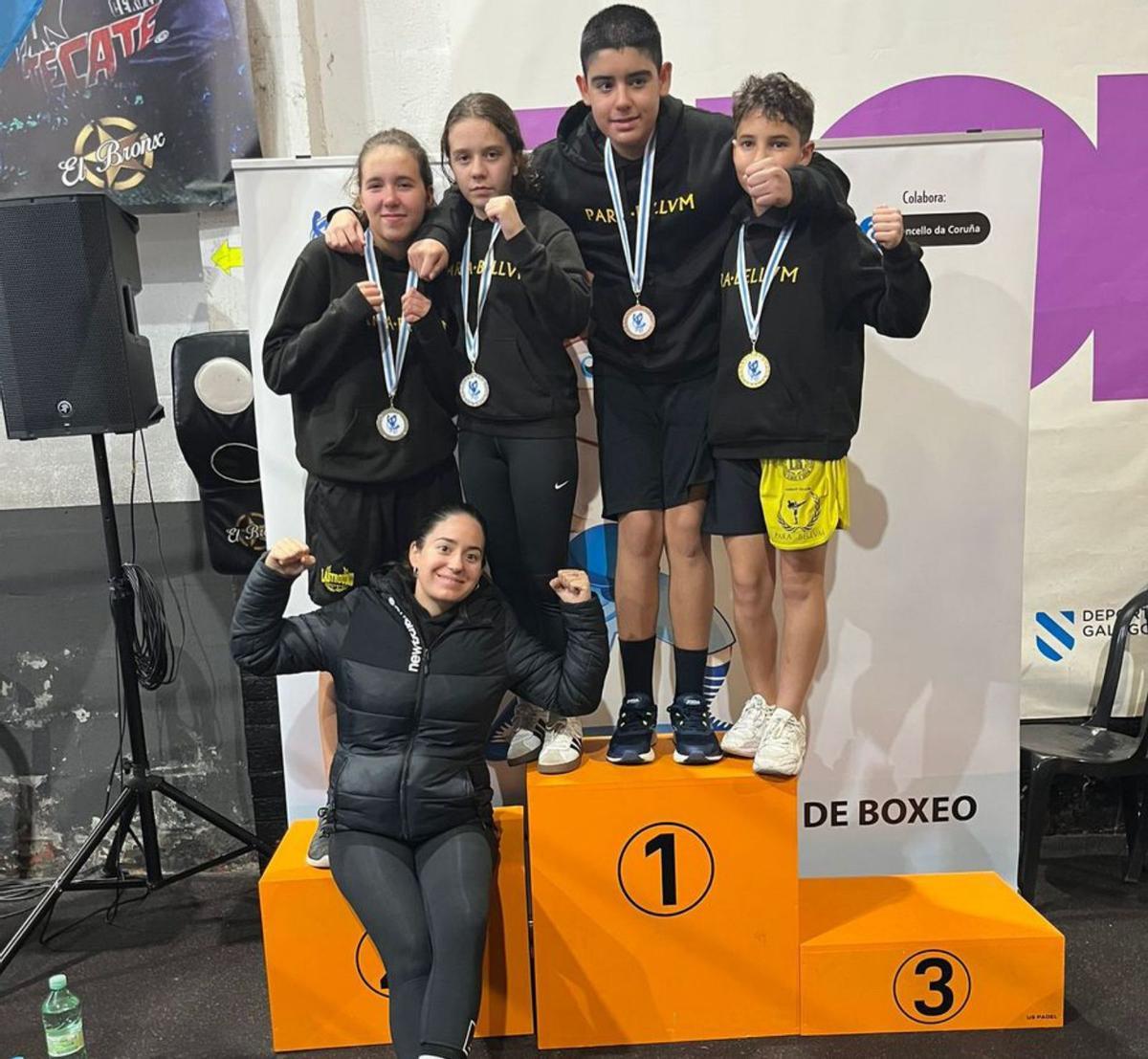 Los cinco meañeses que forman parte del club. |  FDV