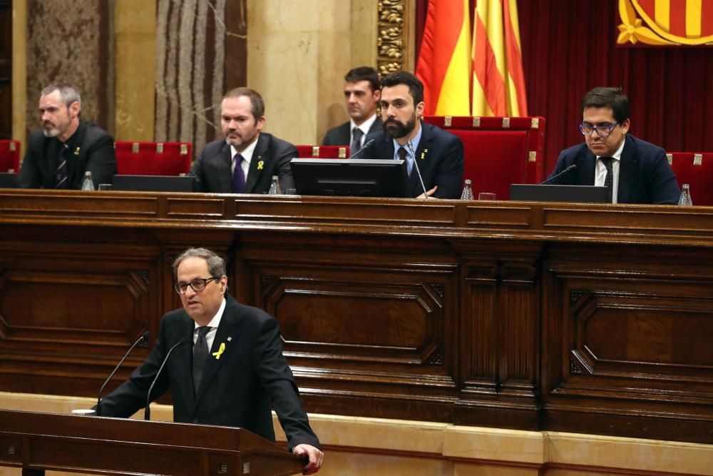 Ple d'investidura de Quim Torra