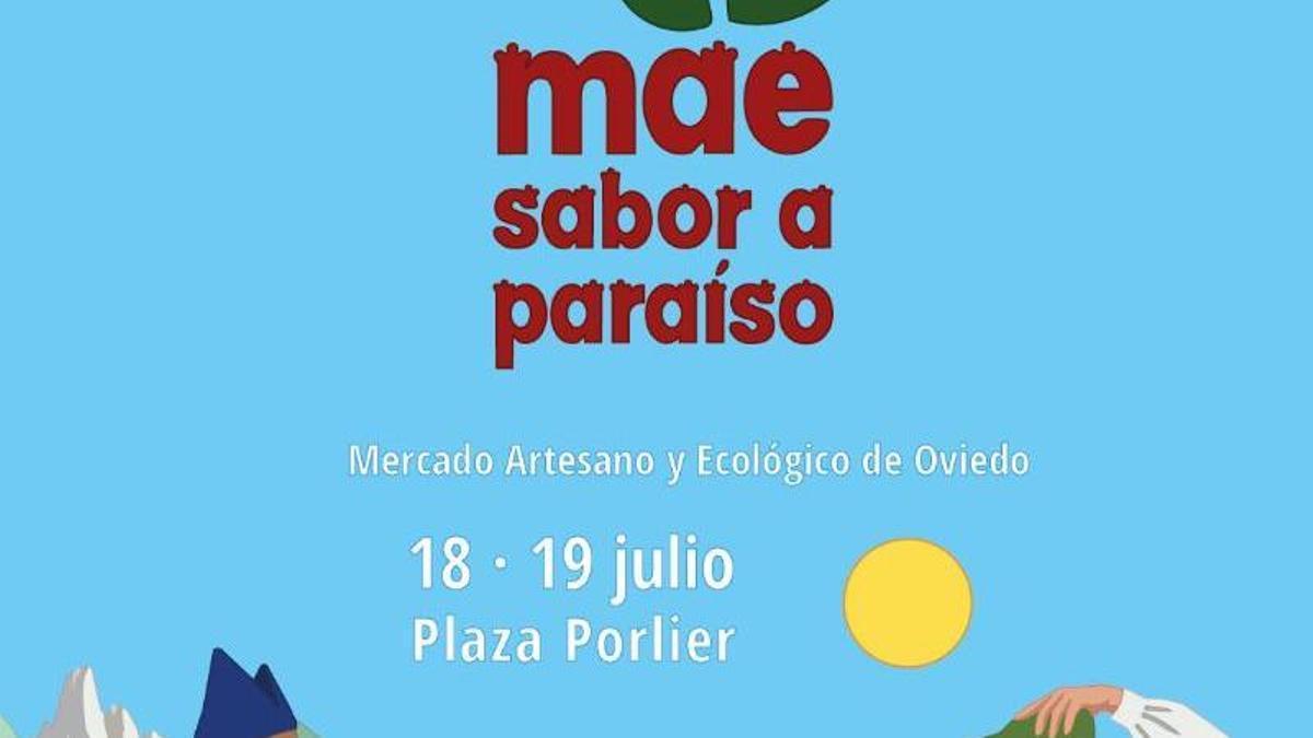 Cartel del Mercado Artesano y Ecológico de Oviedo