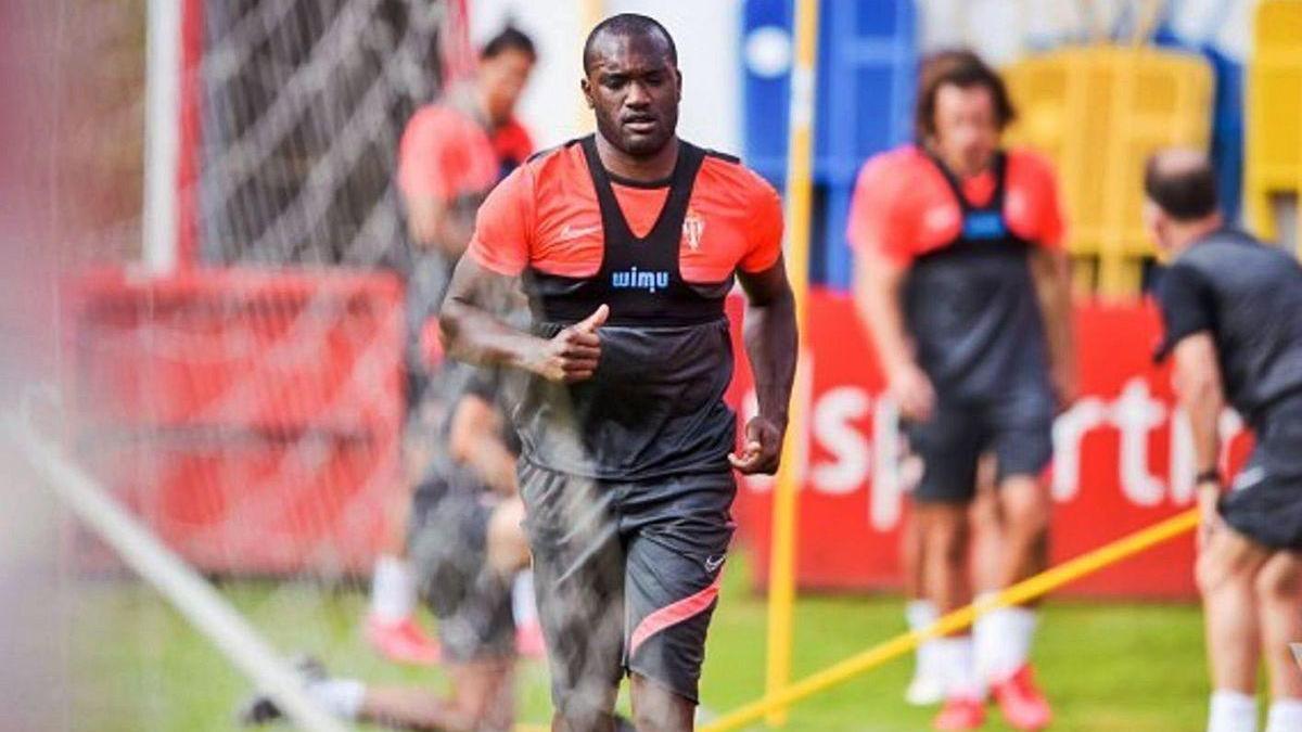 Babin, durante un entrenamiento.