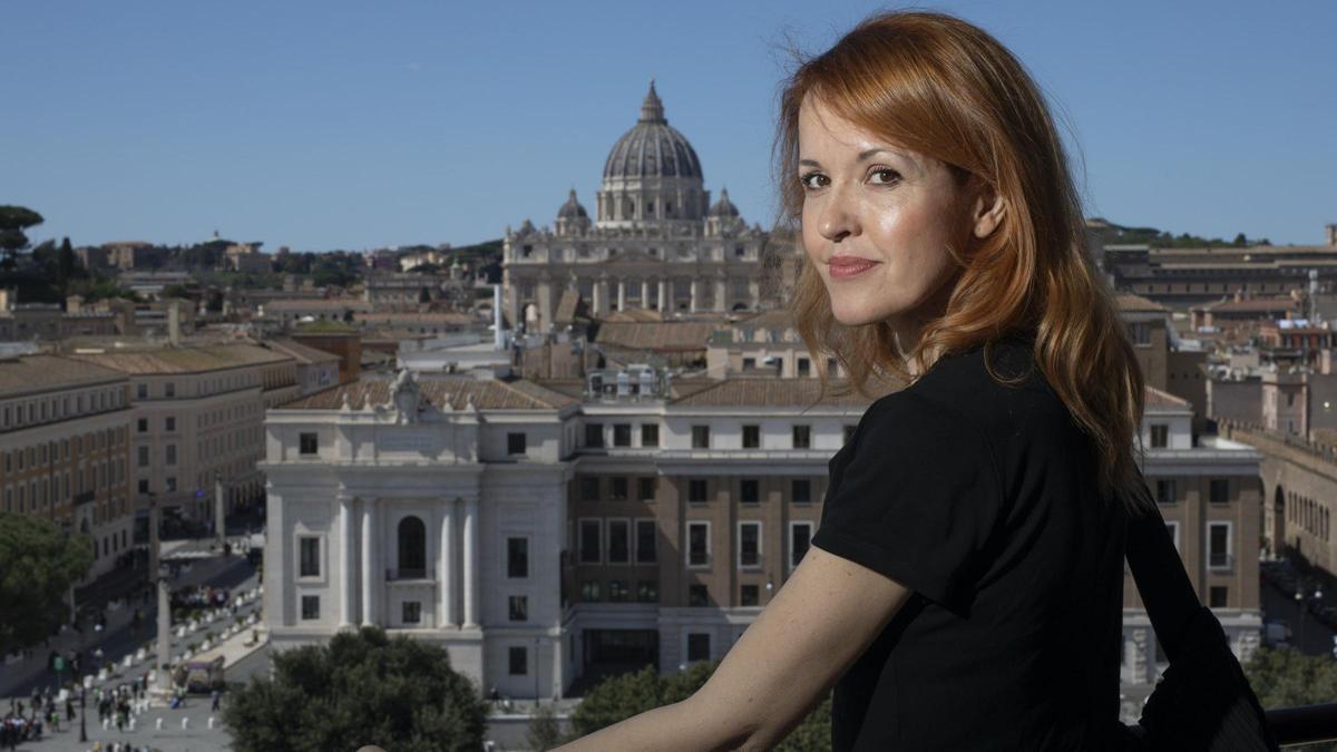 Vanessa Montfort, fotografiada en la azotea del Castel Sant'Angelo de Roma