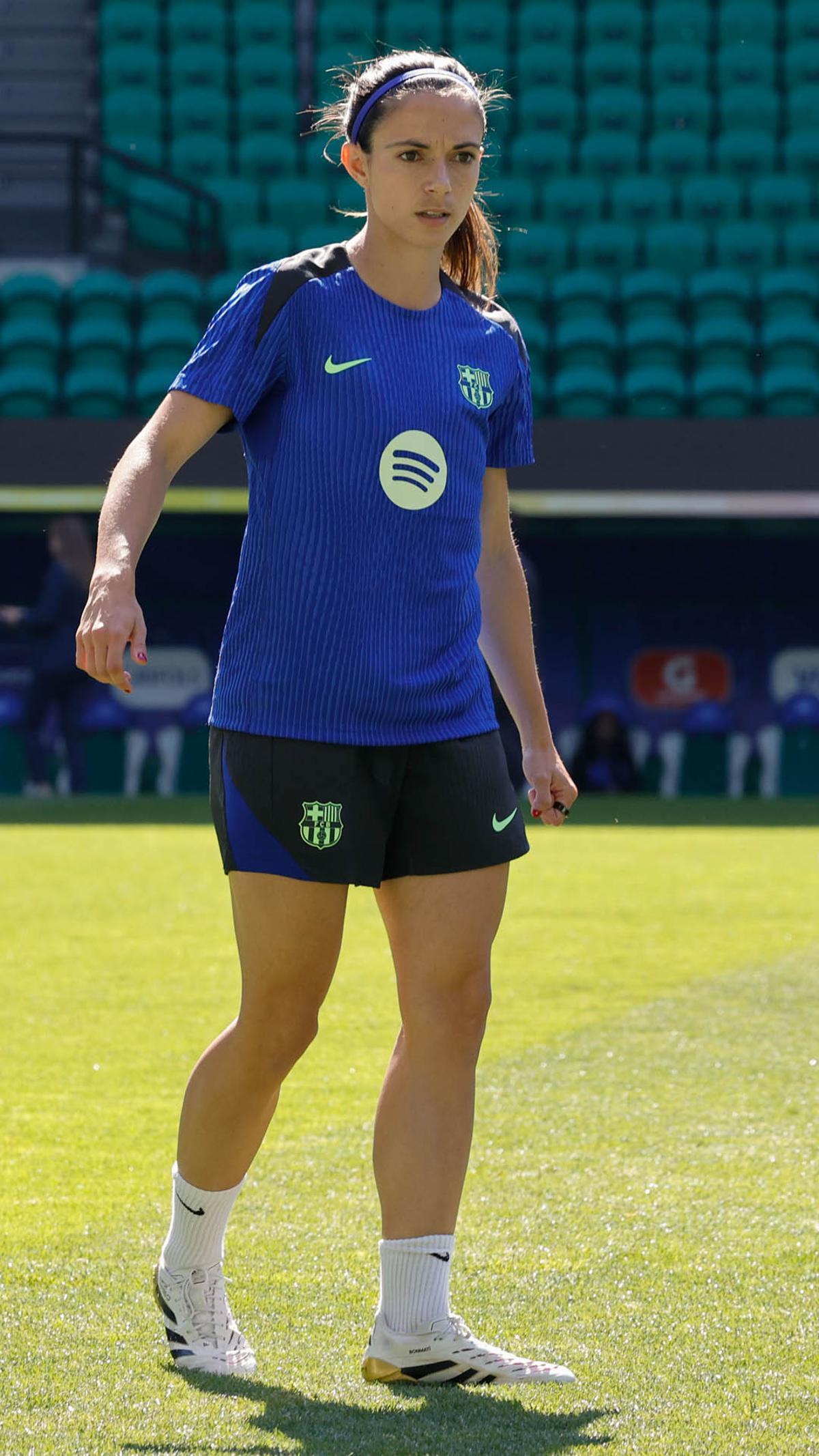 El FC Barcelona femenino durante el entrenamiento de este viernes en Lisbo para disputar mañana la final de la Liga de Campeones femenina contra el Arsenal