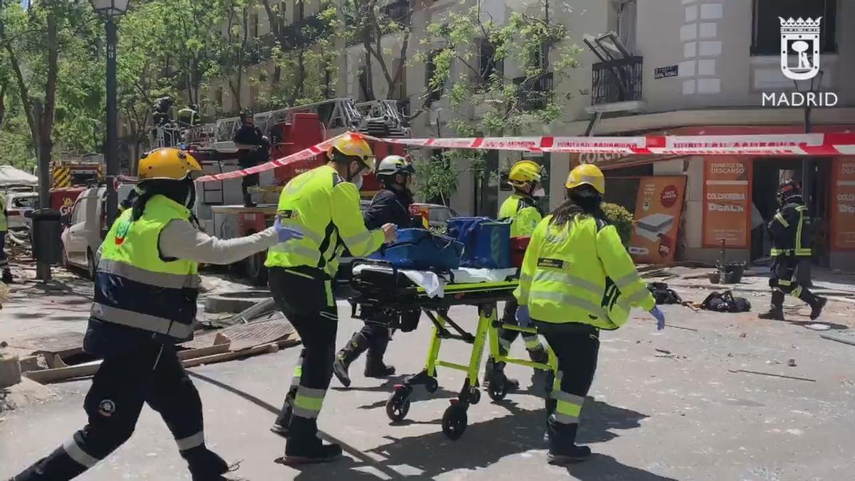 17 heridos y buscan a desaparecidos en explosión de edificio en Madrid