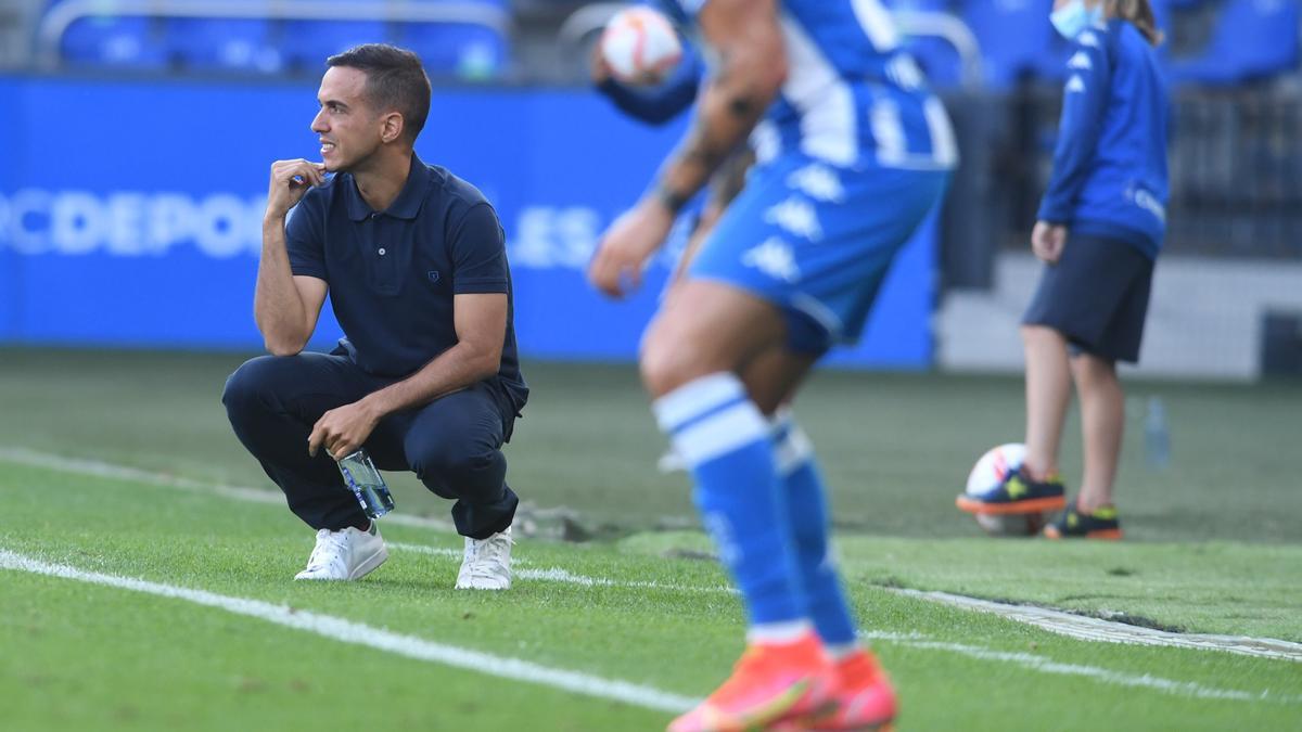 Borja Jiménez, durante un partido en Riazor.