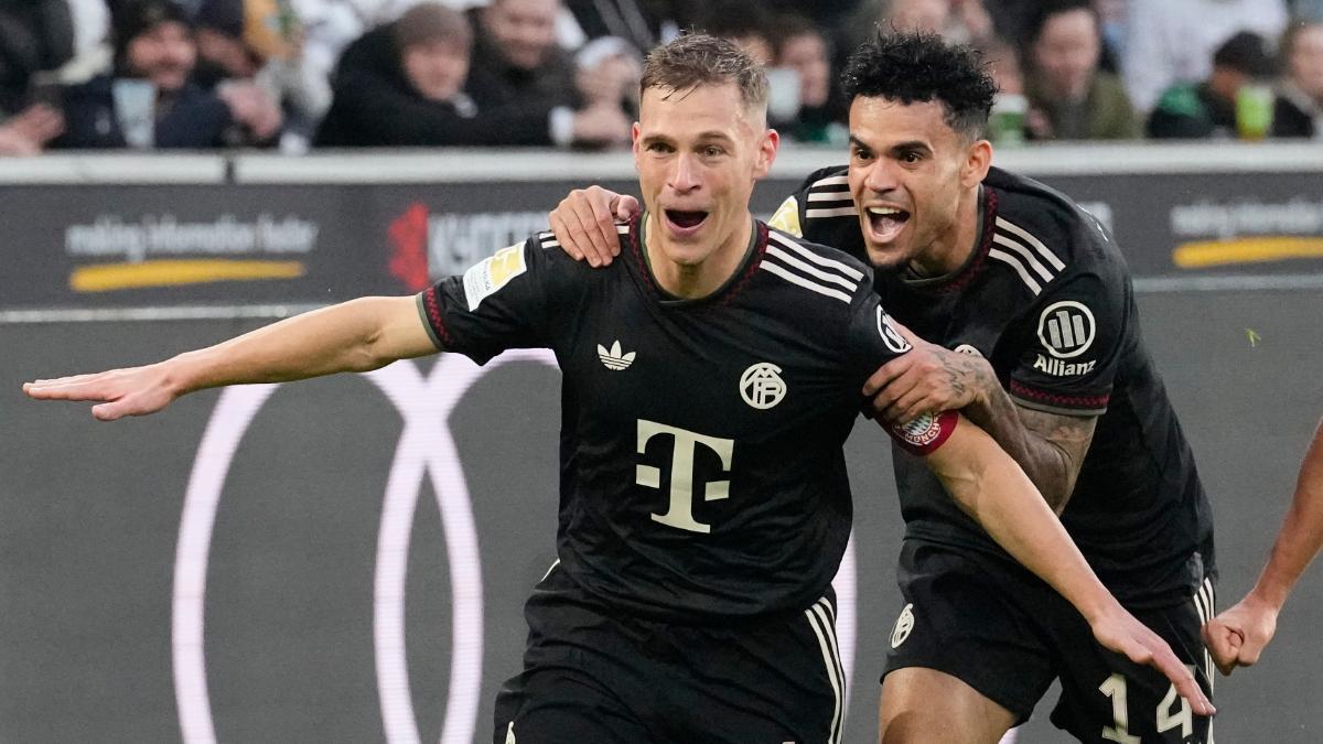 Joshua Kimmich y Luis Díaz celebran un tanto