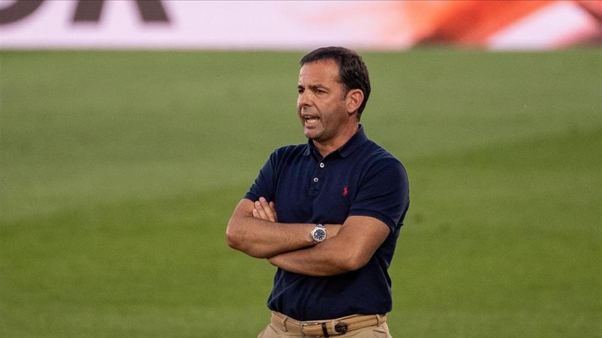 Javier Calleja durante un partido con el Villarreal