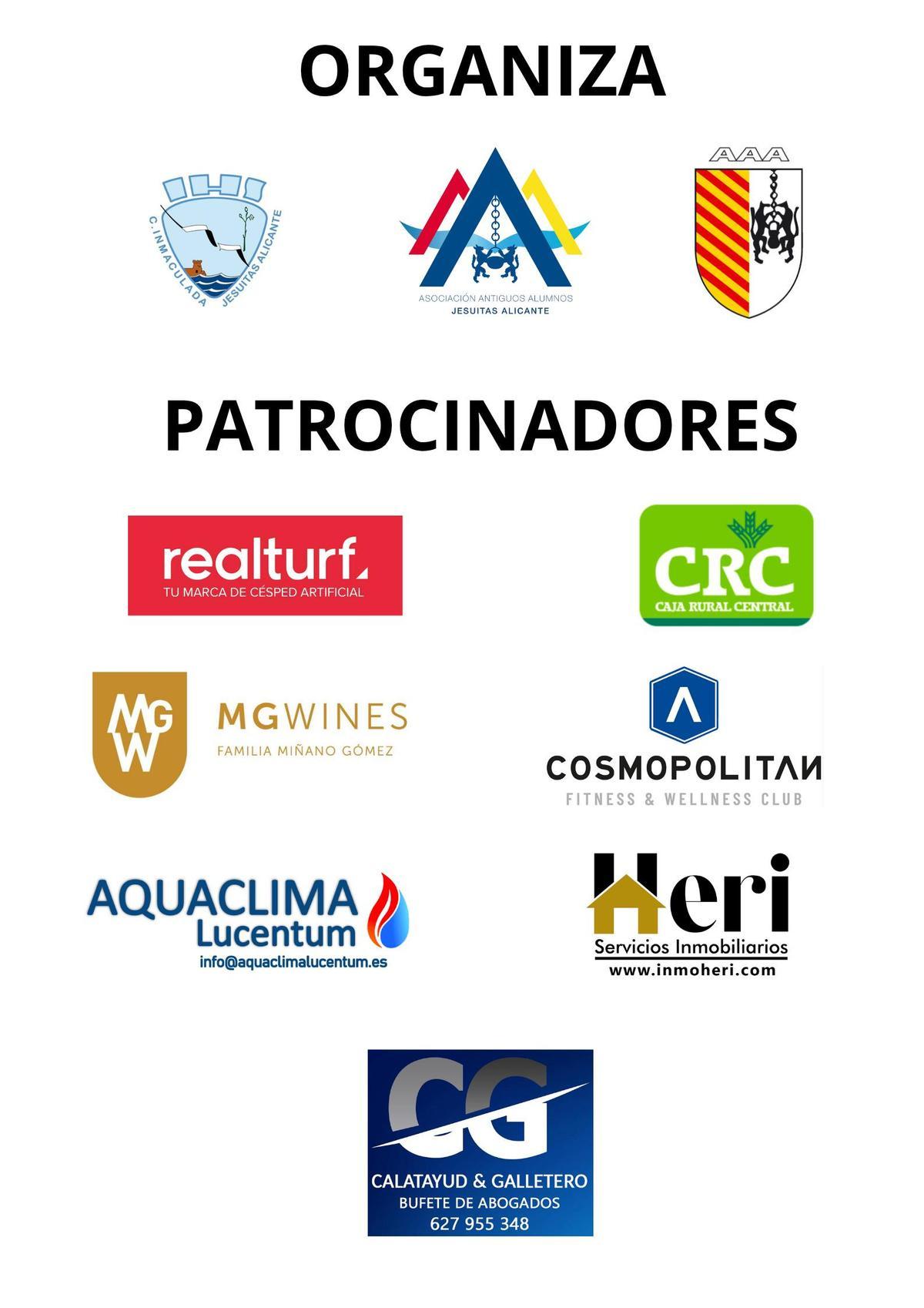 Cartel con los patrocinadores