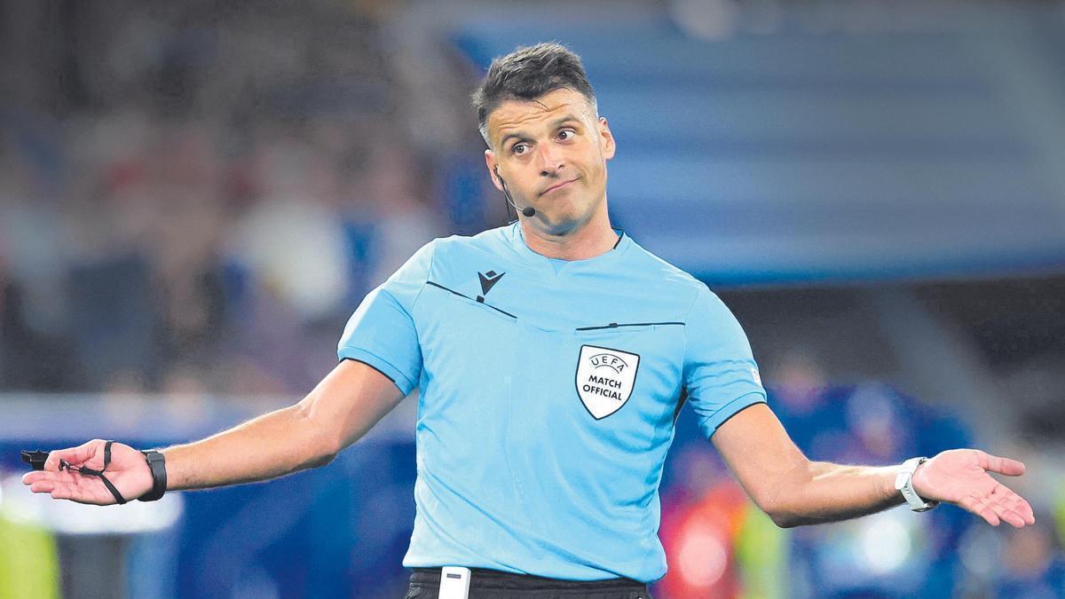 Jesús Gil Manzano en la jornada 25 de LaLiga entre Villarreal-Valencia.