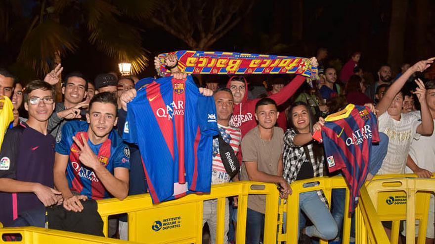 Llegada del FC Barcelona a Gran Canaria