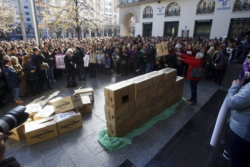 Manifestación contra la violencia machista en Zaragoza