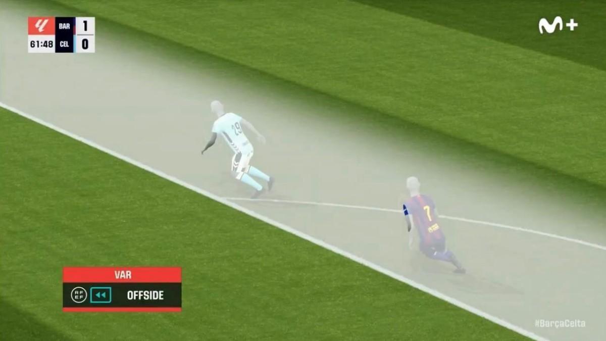 El gol anulado por supuesto fuera de juego de Ferran Torres