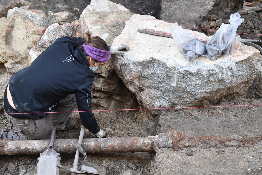 Restos de una muralla del siglo XVIII en A Coruña