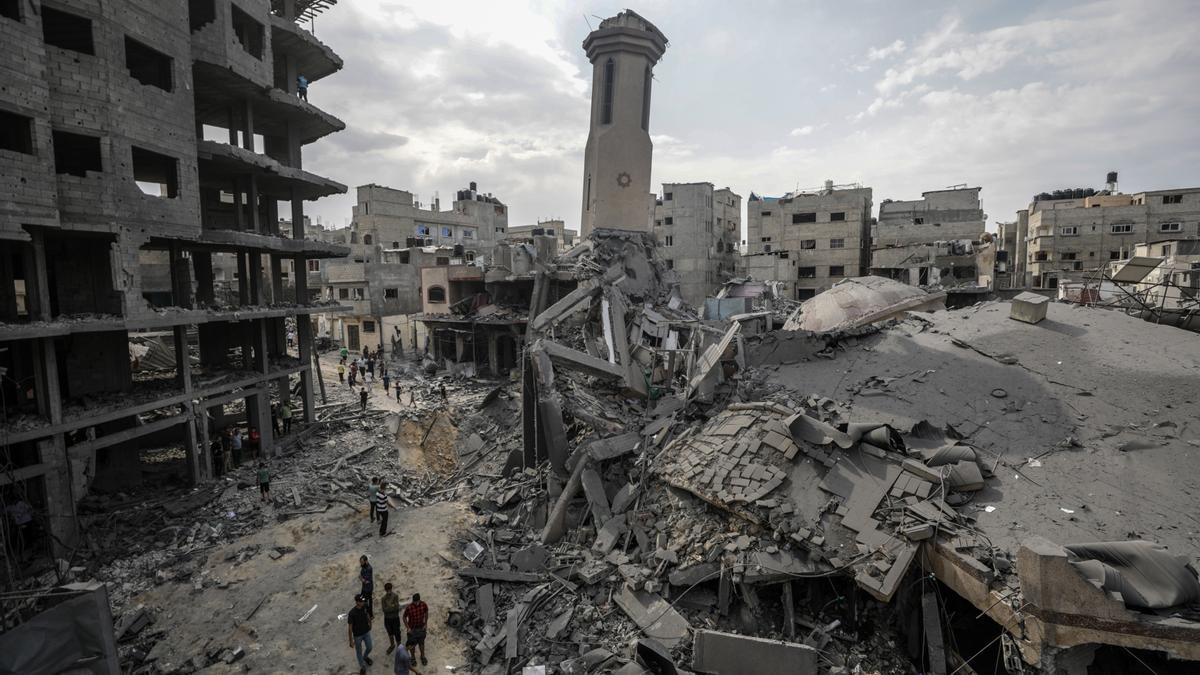 Destruction in Gaza Strip as Israel retaliates after Hamas attacks