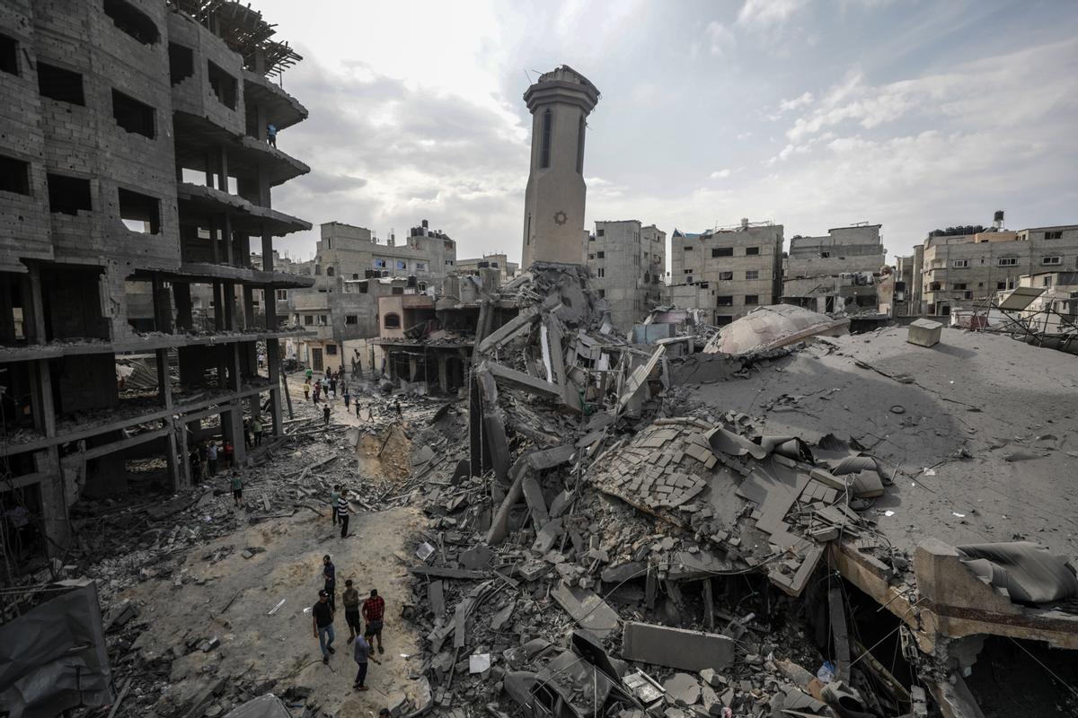 Destruction in Gaza Strip as Israel retaliates after Hamas attacks