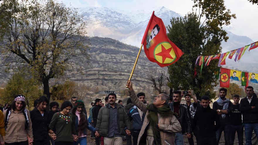 Celebración en la región semiautónoma del Kurdistán iraquí por el 41º aniversario de la fundación del Partido de los Trabajadores del Kurdistán (PKK).