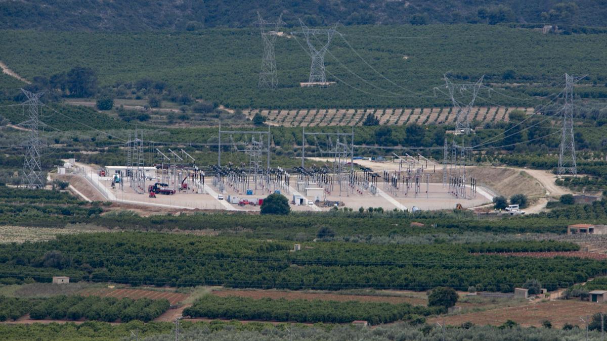 La subestacion electrica de Red Eléctrica ubicada en Montesa.