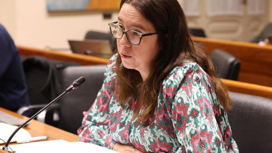 Nuria González-Nuevo, durante la comisión. | P. P.