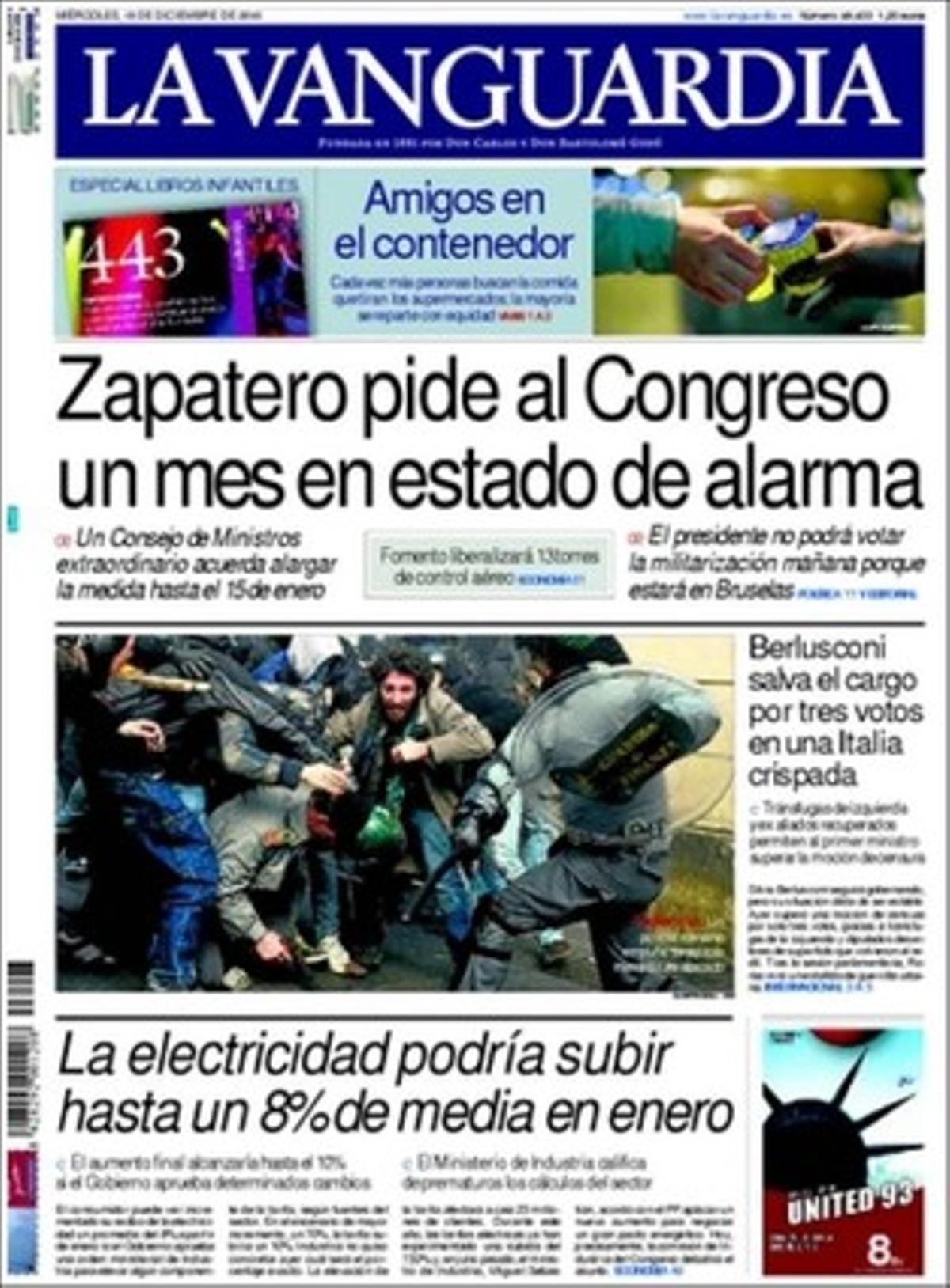 ’La Vanguardia’ destaca a més que perilla la pervivència de la marca solidària d’Unicef a la samarreta del Barça i que l’economia submergida equival a Espanya al 20% del PIB, segons un informe encarregat per a Visa Europa.