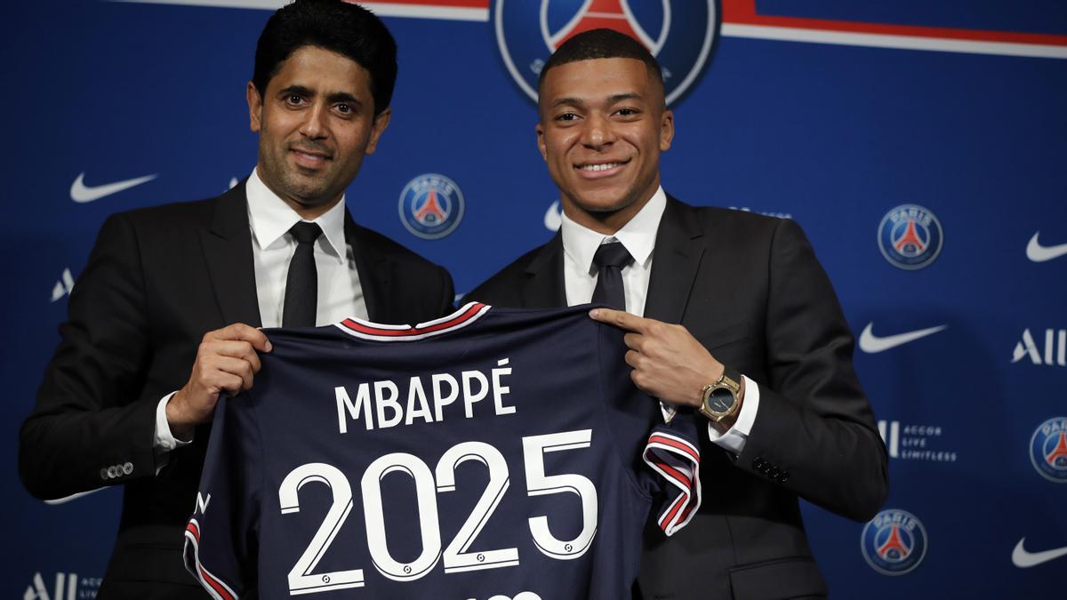 Mbappé con Al-Khelaïfi