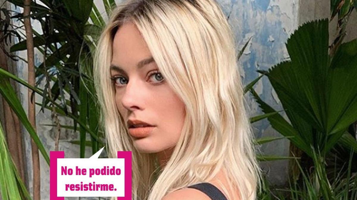 Margot Robbie abrigo de Mango