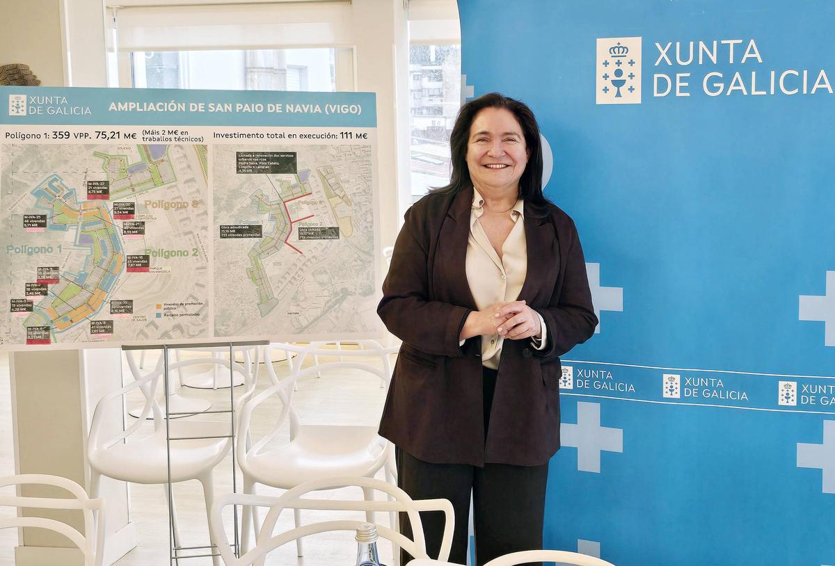 La delegada de la Xunta en Vigo, Ana Ortiz, durante el desayuno informativo de este lunes.