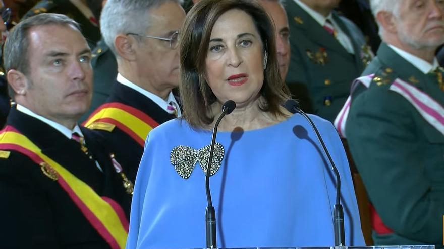 Discurso de la ministra de Defensa, Margarita Robles, en el acto de la Pascua Militar el 6 de enero de 2024 en Madrid