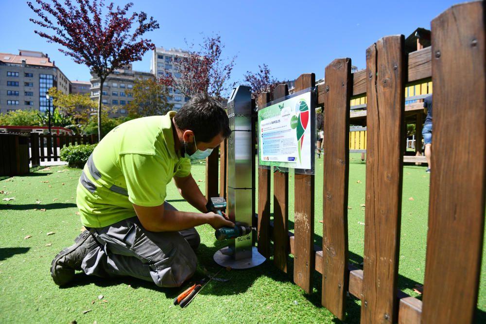 Los niños regresan a los parques de Pontevedra