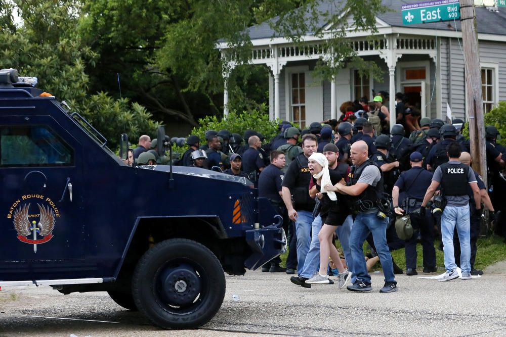 Protestas contra la violencia policial en Luisiana